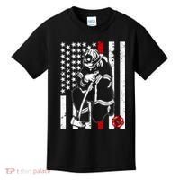 Praying Firefighter Thin Red Line Kids T-Shirt thumb 0