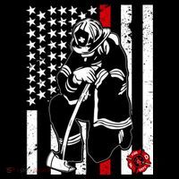 Praying Firefighter Thin Red Line Kids T-Shirt thumb 4