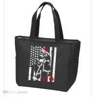 Praying Firefighter Thin Red Line Tote Bag thumb 3