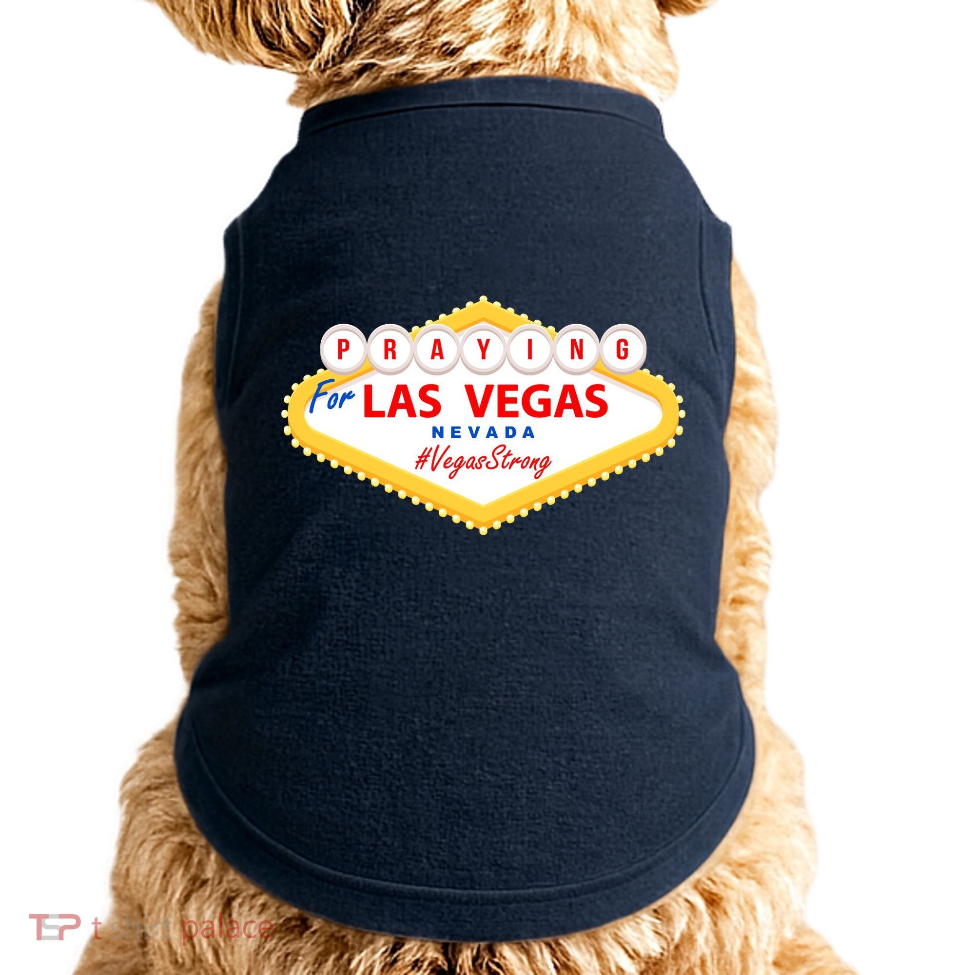 Praying For Las Vegas Nevada Vegas Strong Doggie Tank