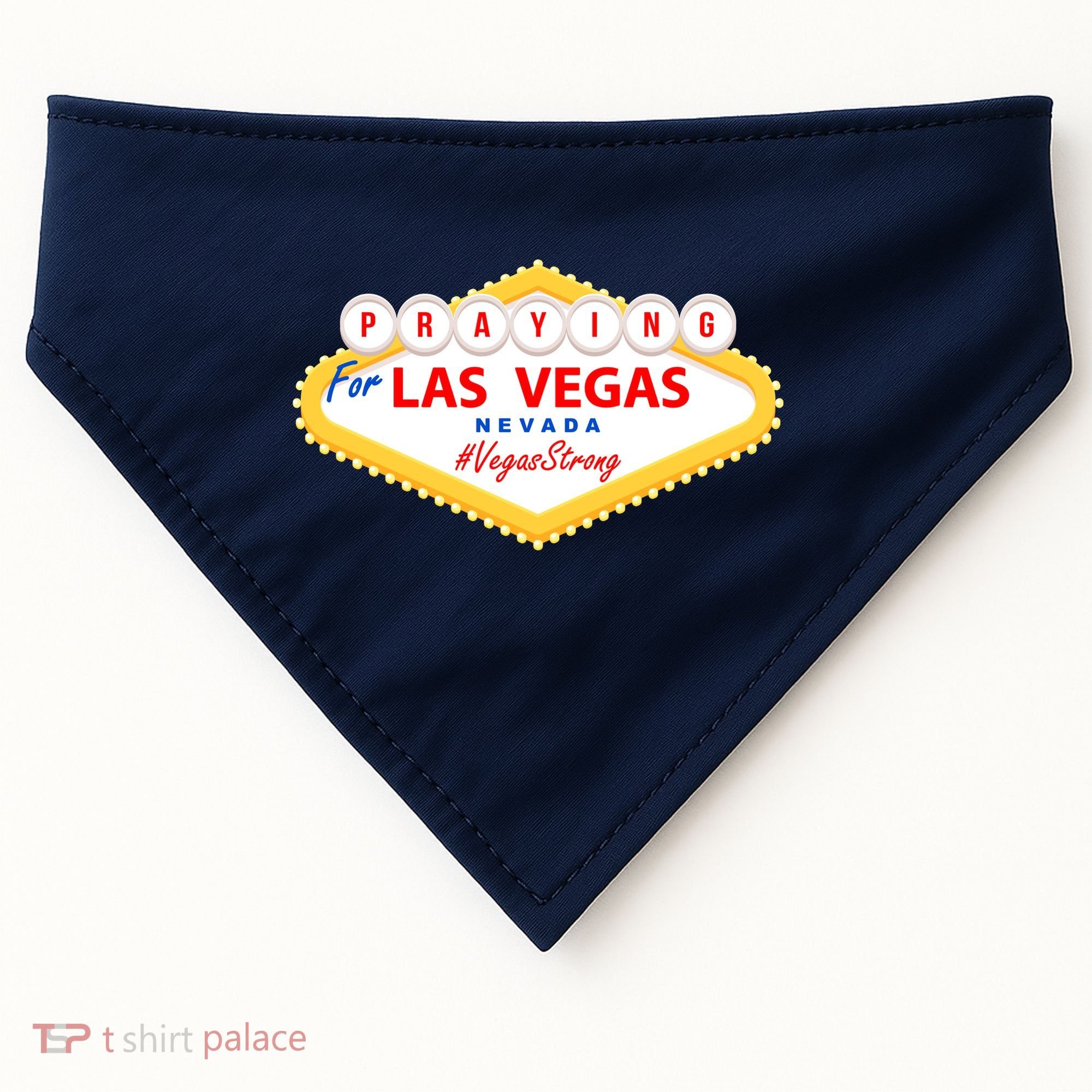 Praying For Las Vegas Nevada Vegas Strong USA-Made Doggie Bandana