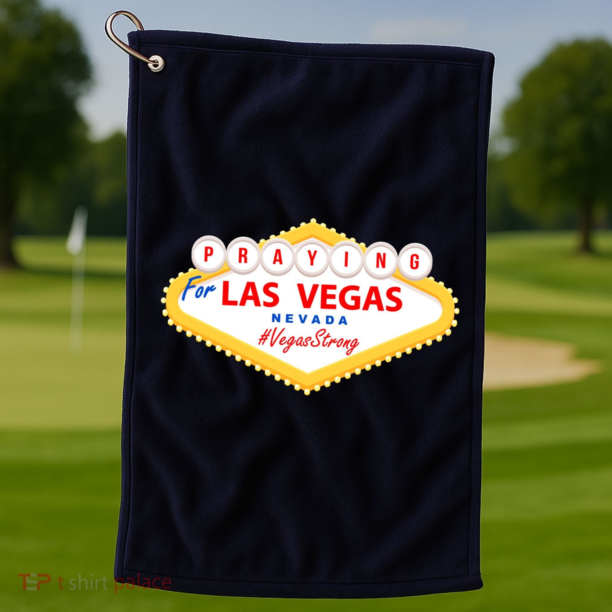 Praying For Las Vegas Nevada Vegas Strong Golf Towel
