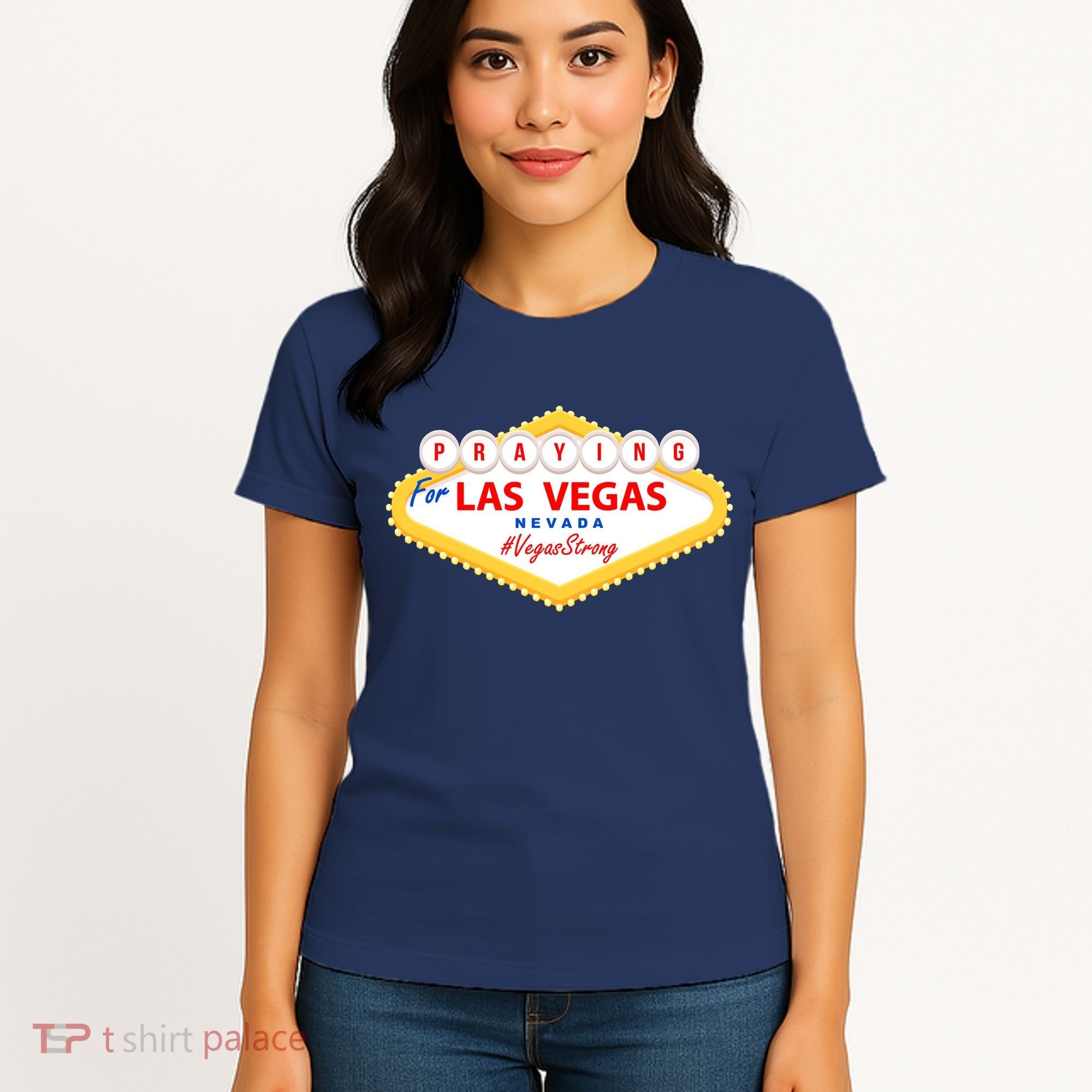 Praying For Las Vegas Nevada Vegas Strong Women's T-Shirt
