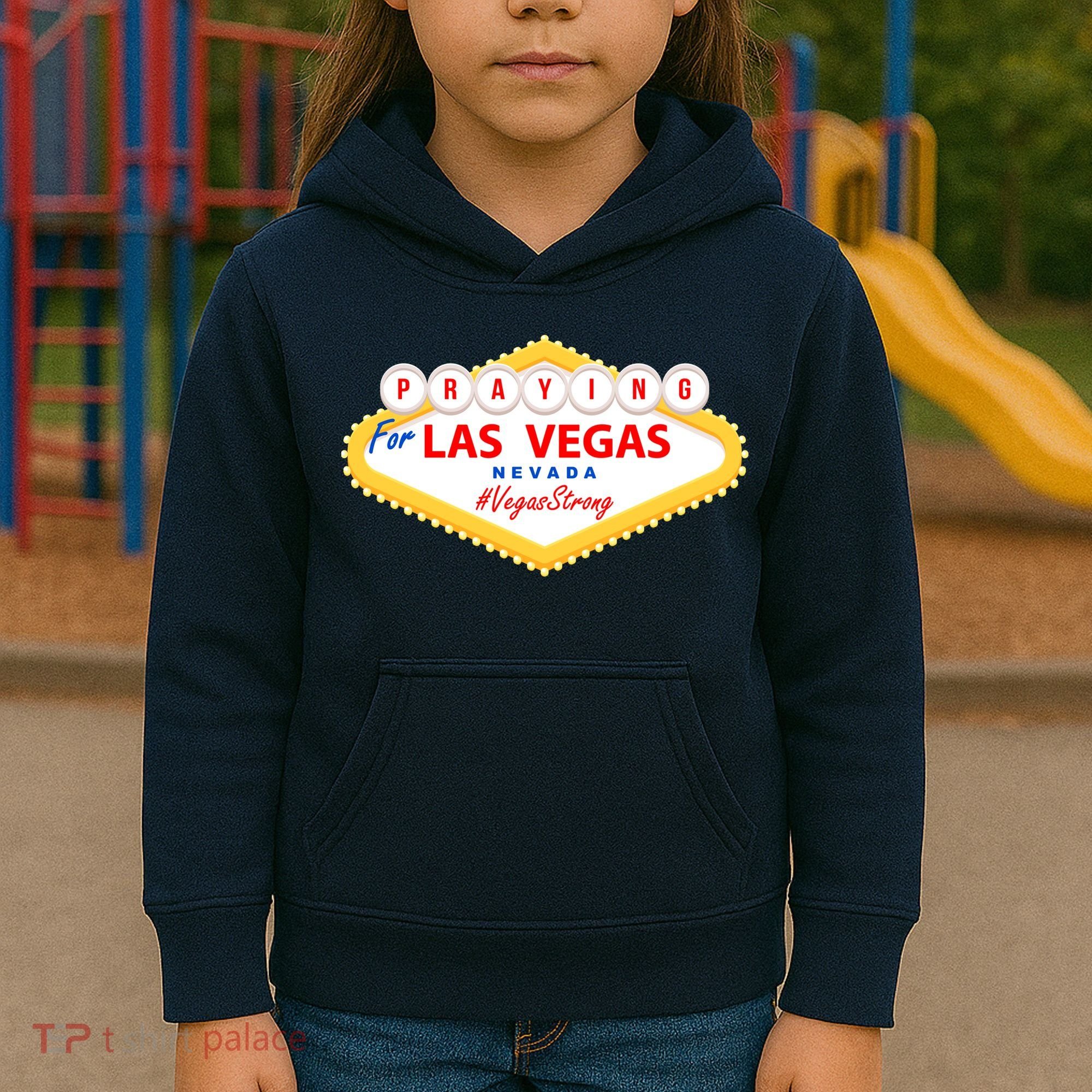 Praying For Las Vegas Nevada Vegas Strong Kids Hoodie