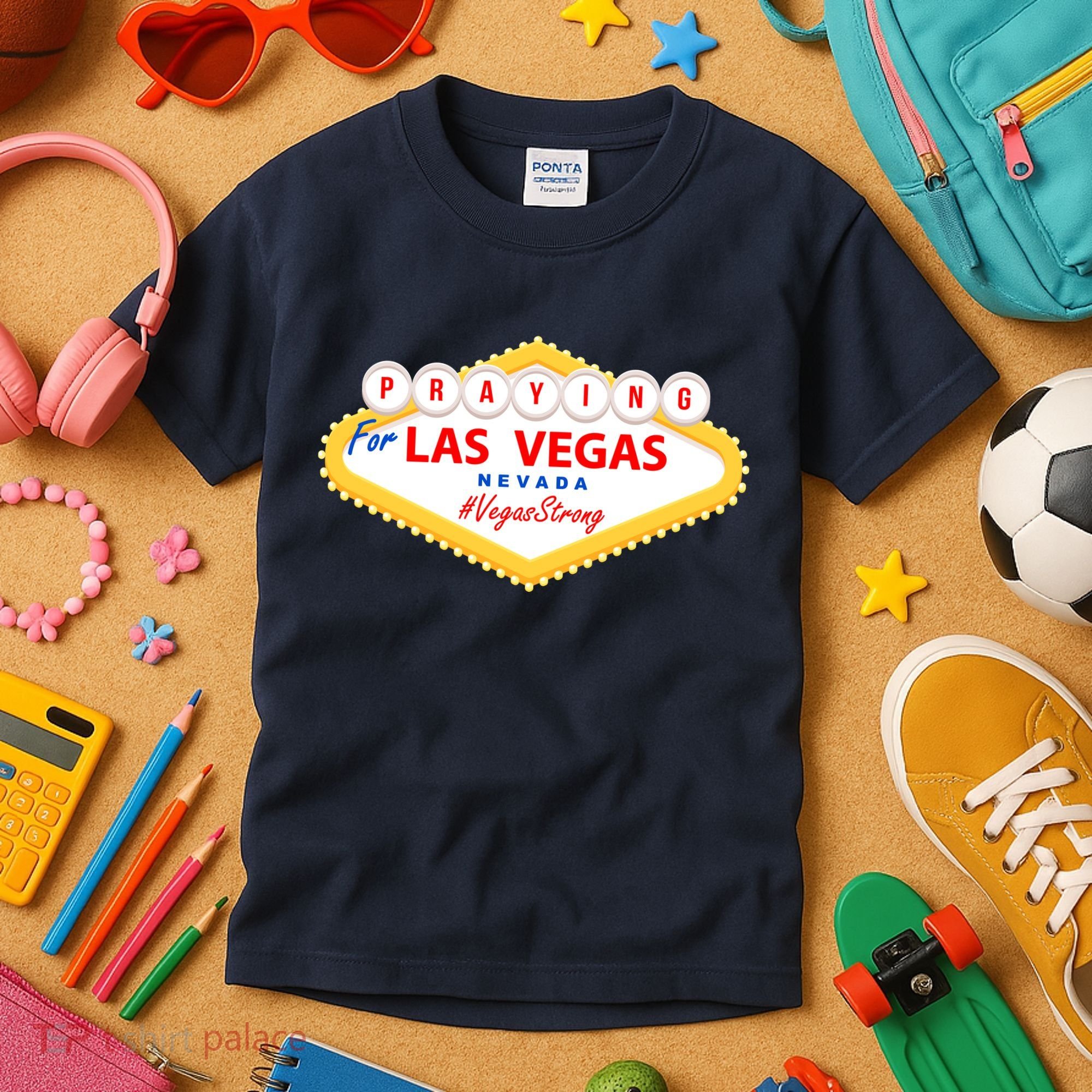 Praying For Las Vegas Nevada Vegas Strong Kids T-Shirt