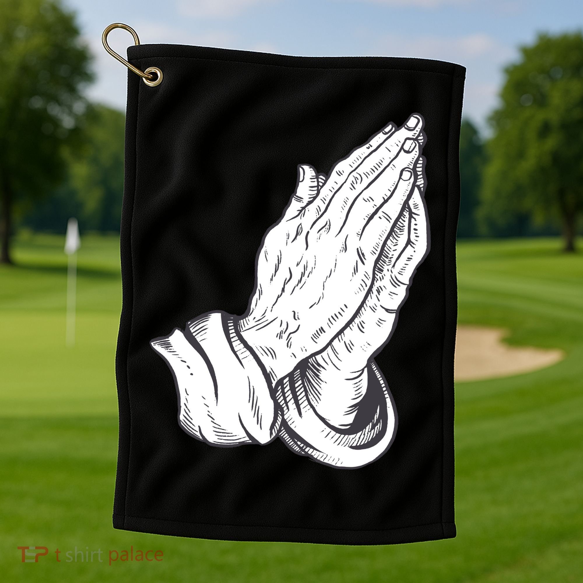 Praying Hands Golf Towel