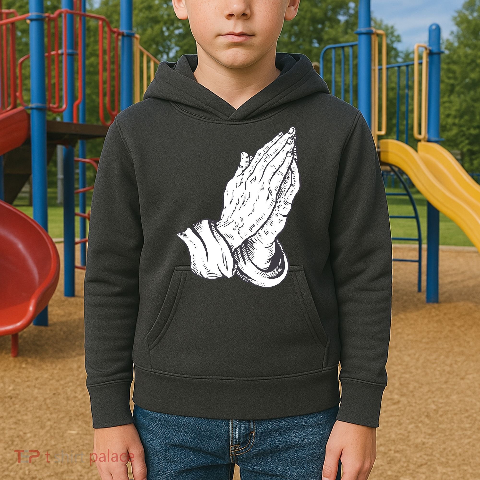 Praying Hands Kids Hoodie