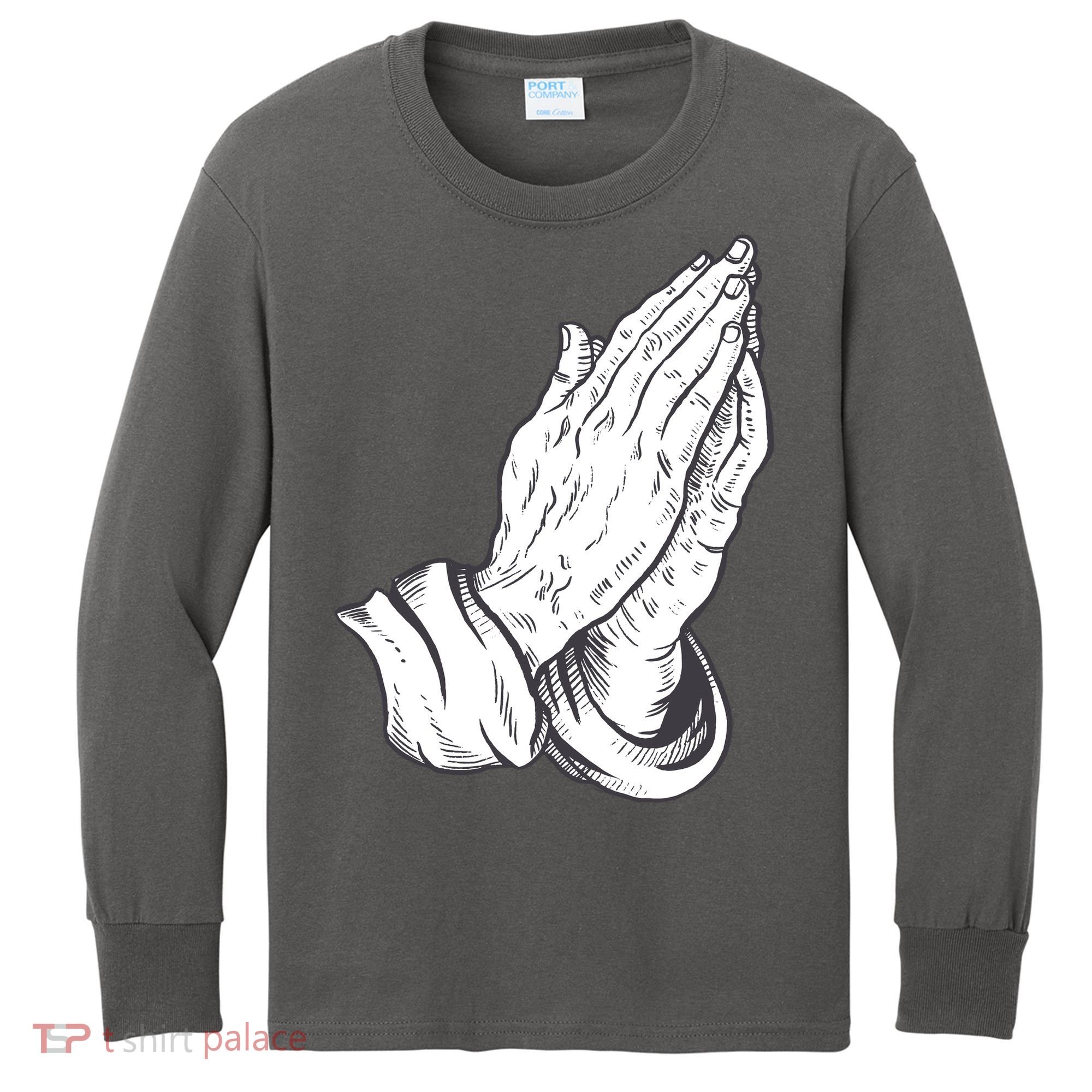 Praying Hands Kids Long Sleeve Shirt