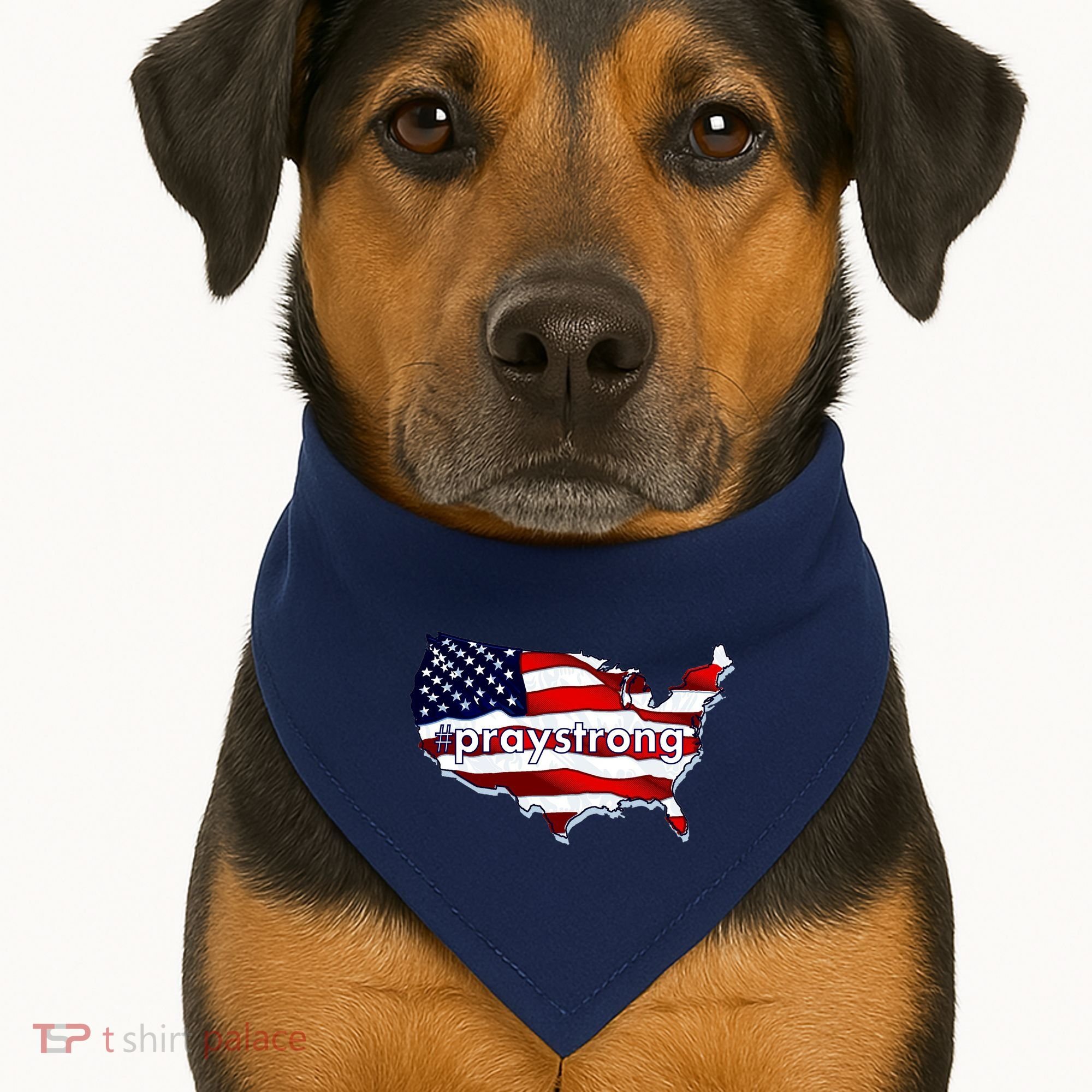 #praystrong Pray Strong For America  USA-Made Doggie Bandana