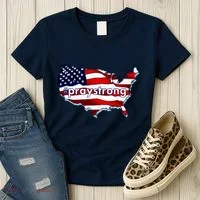 #praystrong Pray Strong For America  Women's T-Shirt thumb 3