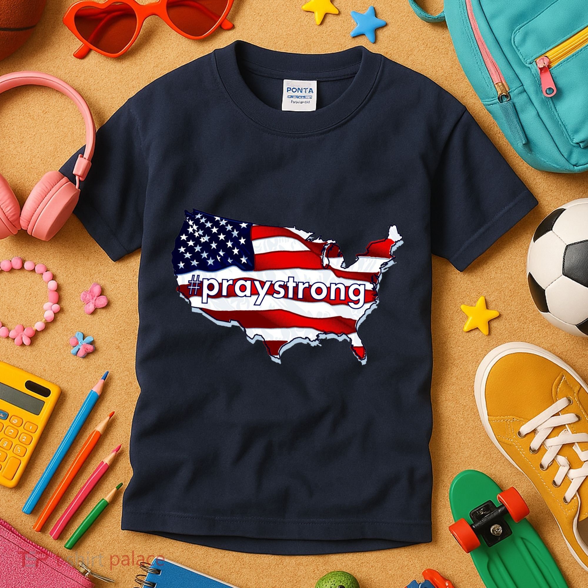 #praystrong Pray Strong For America  Kids T-Shirt