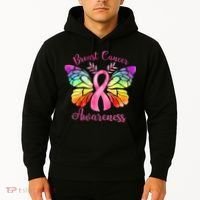Pink Ribbon Butterfly Breast Cancer Hoodie thumb 2