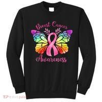 Pink Ribbon Butterfly Breast Cancer Sweatshirt thumb 0