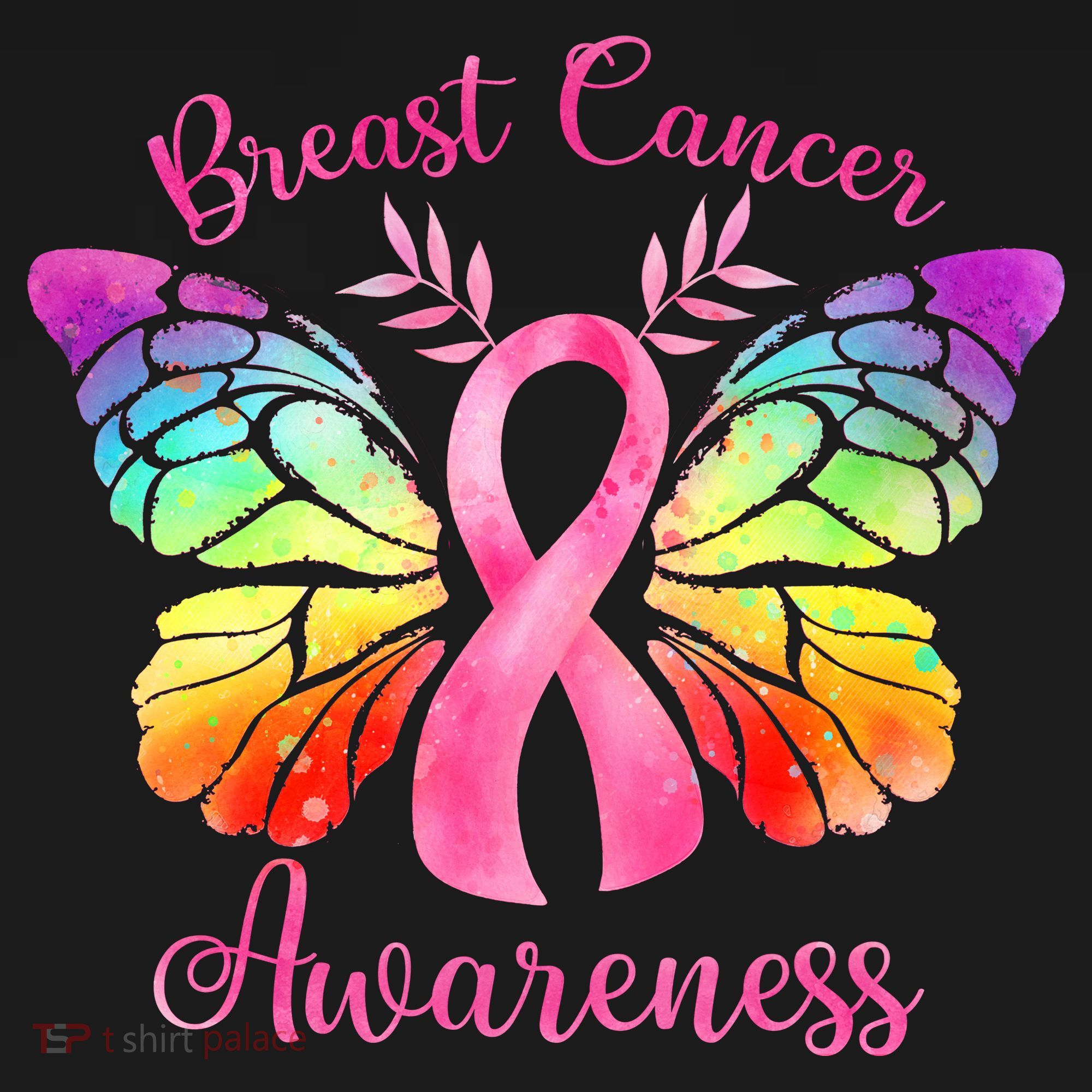 Pink Ribbon Butterfly Breast Cancer Sweatshirt