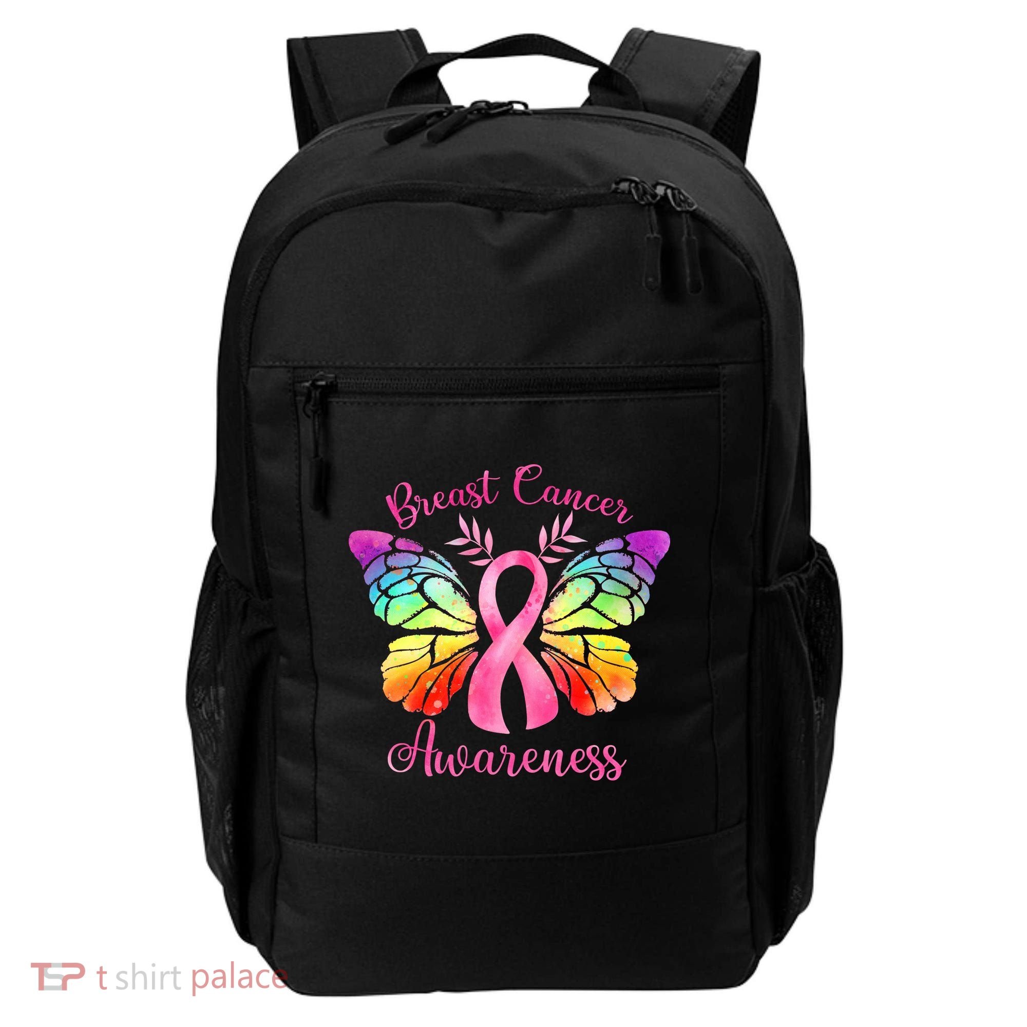 Pink Ribbon Butterfly Breast Cancer Backpack