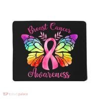 Pink Ribbon Butterfly Breast Cancer Mousepad thumb 0