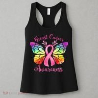Pink Ribbon Butterfly Breast Cancer Women's Tank Top thumb 3