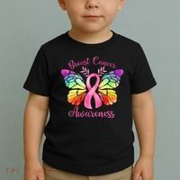 Pink Ribbon Butterfly Breast Cancer Toddler T-Shirt thumb 2
