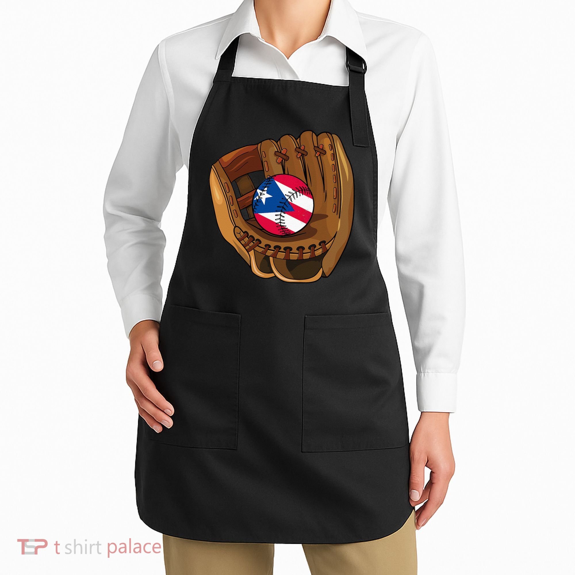 Puerto Rican Baseball Sport Puerto Rico Baseball Team Apron