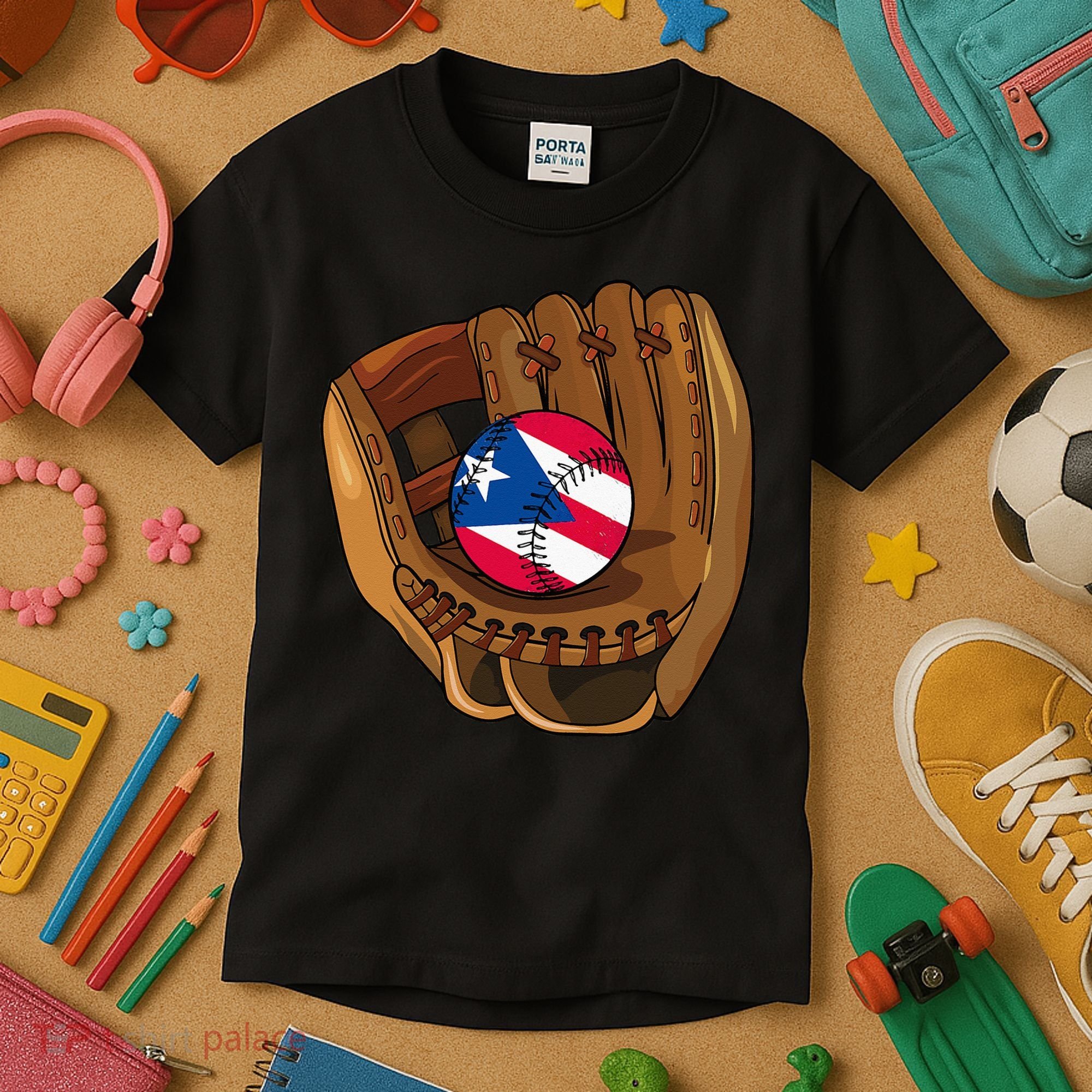 Puerto Rican Baseball Sport Puerto Rico Baseball Team Kids T-Shirt