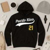 Puerto Rico Baseball 21 For Santurce Baseball Fans Hoodie thumb 3