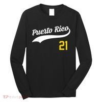 Puerto Rico Baseball 21 For Santurce Baseball Fans Long Sleeve Shirt thumb 0