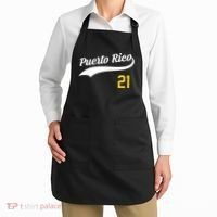Puerto Rico Baseball 21 For Santurce Baseball Fans Apron thumb 2