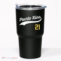 Puerto Rico Baseball 21 For Santurce Baseball Fans Tumbler thumb 0