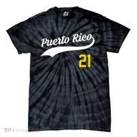Puerto Rico Baseball 21 For Santurce Baseball Fans Tie-Dye T-Shirt thumb 0