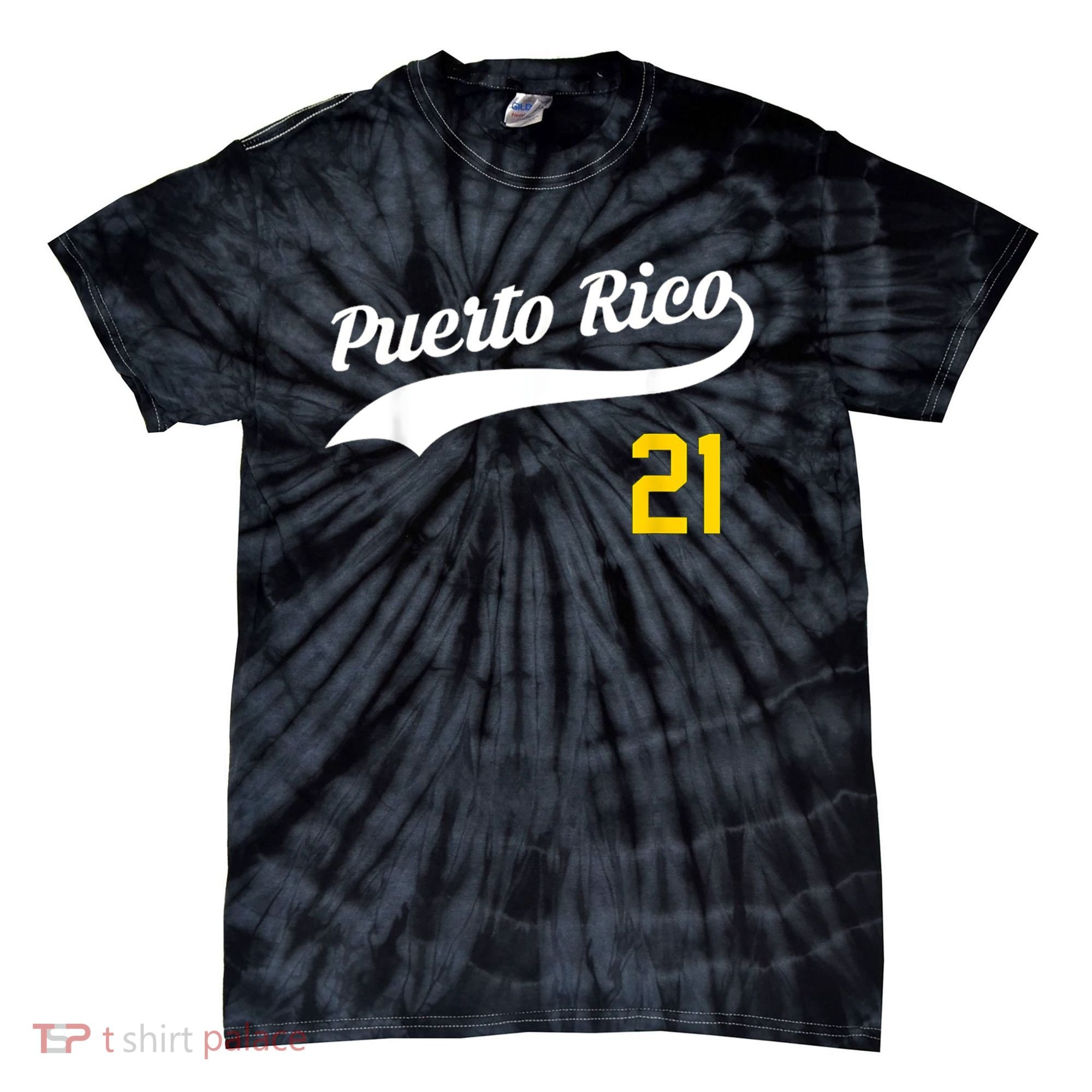 Puerto Rico Baseball 21 For Santurce Baseball Fans Tie-Dye T-Shirt