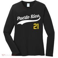 Puerto Rico Baseball 21 For Santurce Baseball Fans Women's Long Sleeve Shirt thumb 0