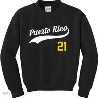 Puerto Rico Baseball 21 For Santurce Baseball Fans Kids Sweatshirt thumb 0