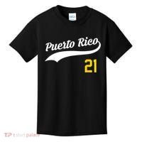 Puerto Rico Baseball 21 For Santurce Baseball Fans Kids T-Shirt thumb 0