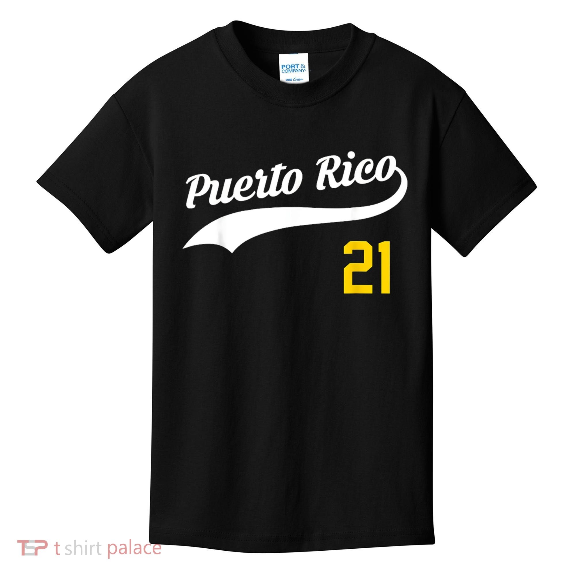Puerto Rico Baseball 21 For Santurce Baseball Fans Kids T-Shirt