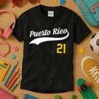 Puerto Rico Baseball 21 For Santurce Baseball Fans Kids T-Shirt thumb 3