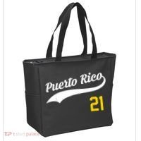 Puerto Rico Baseball 21 For Santurce Baseball Fans Tote Bag thumb 2