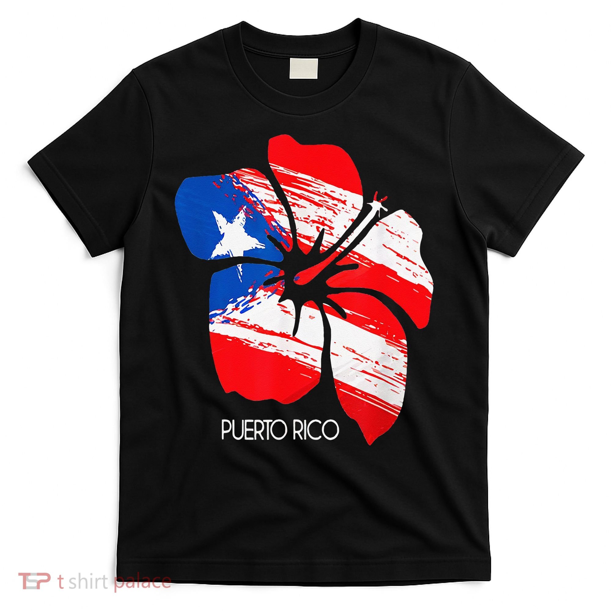 Puerto Rico Boricua Puerto Rican Flag Flower Pride Women Men T-Shirt
