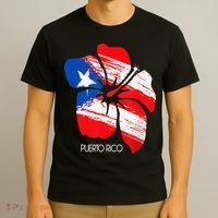 Puerto Rico Boricua Puerto Rican Flag Flower Pride Women Men T-Shirt thumb 3