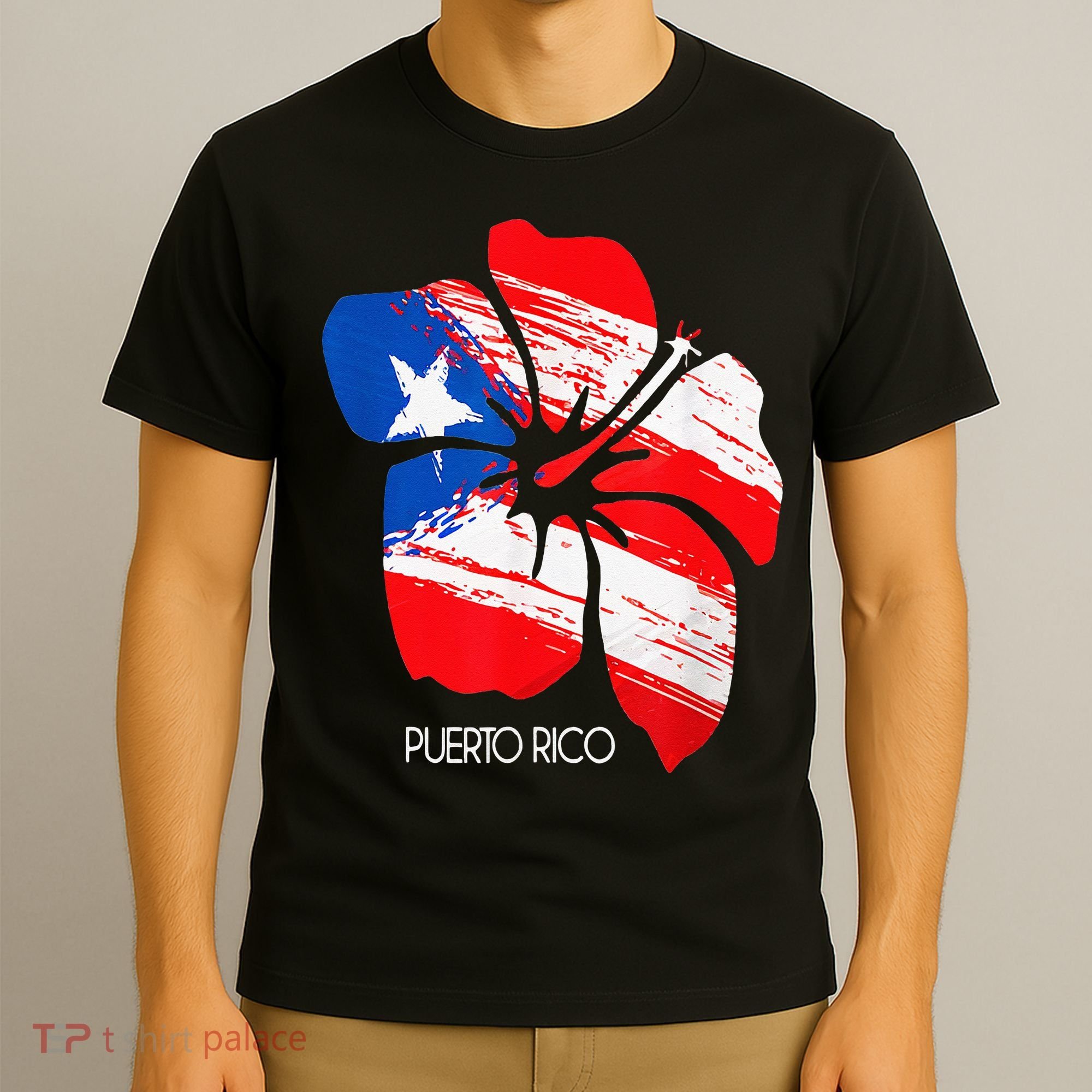 Puerto Rico Boricua Puerto Rican Flag Flower Pride Women Men T-Shirt