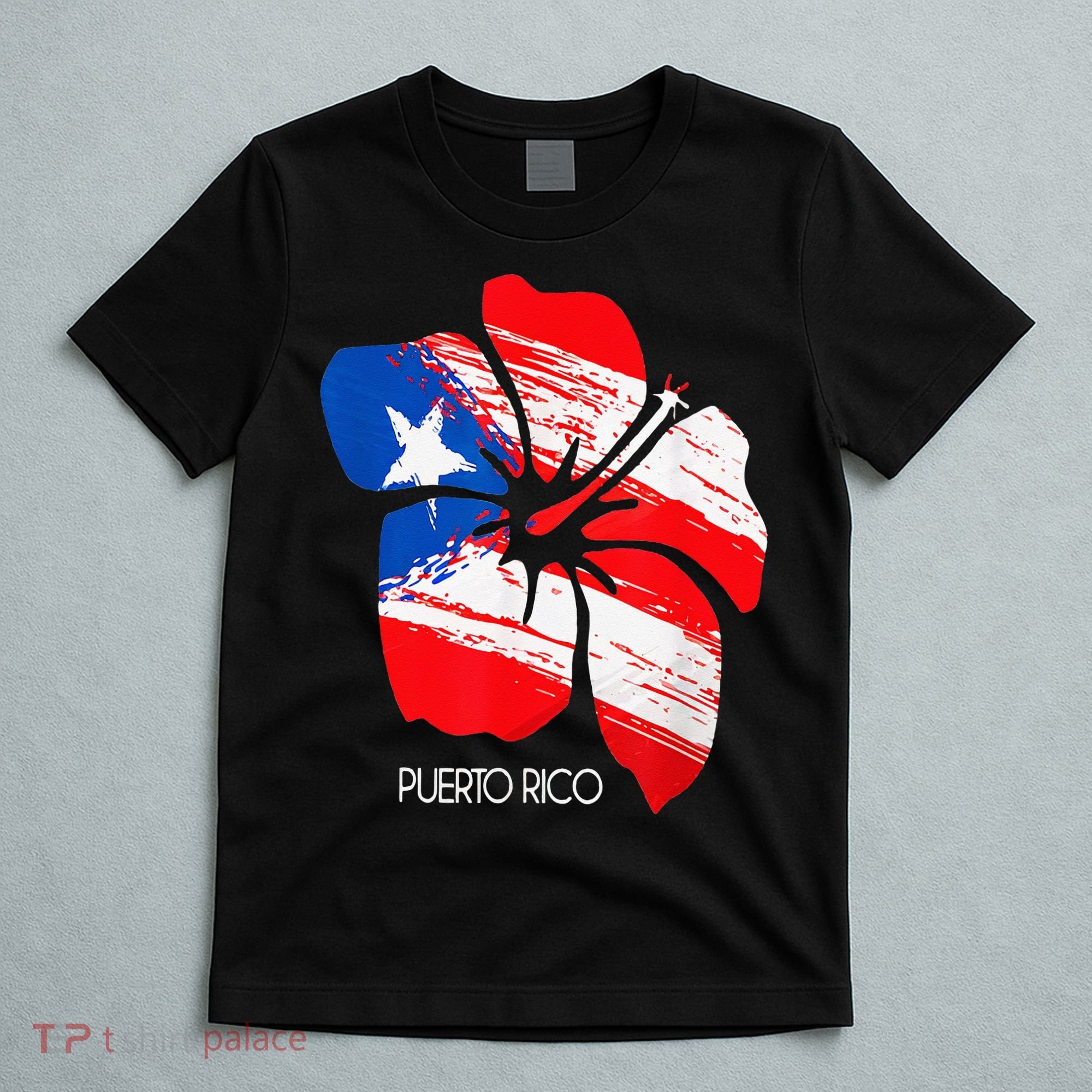 Puerto Rico Boricua Puerto Rican Flag Flower Pride Women Men T-Shirt