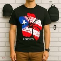 Puerto Rico Boricua Puerto Rican Flag Flower Pride Women Men T-Shirt thumb 6