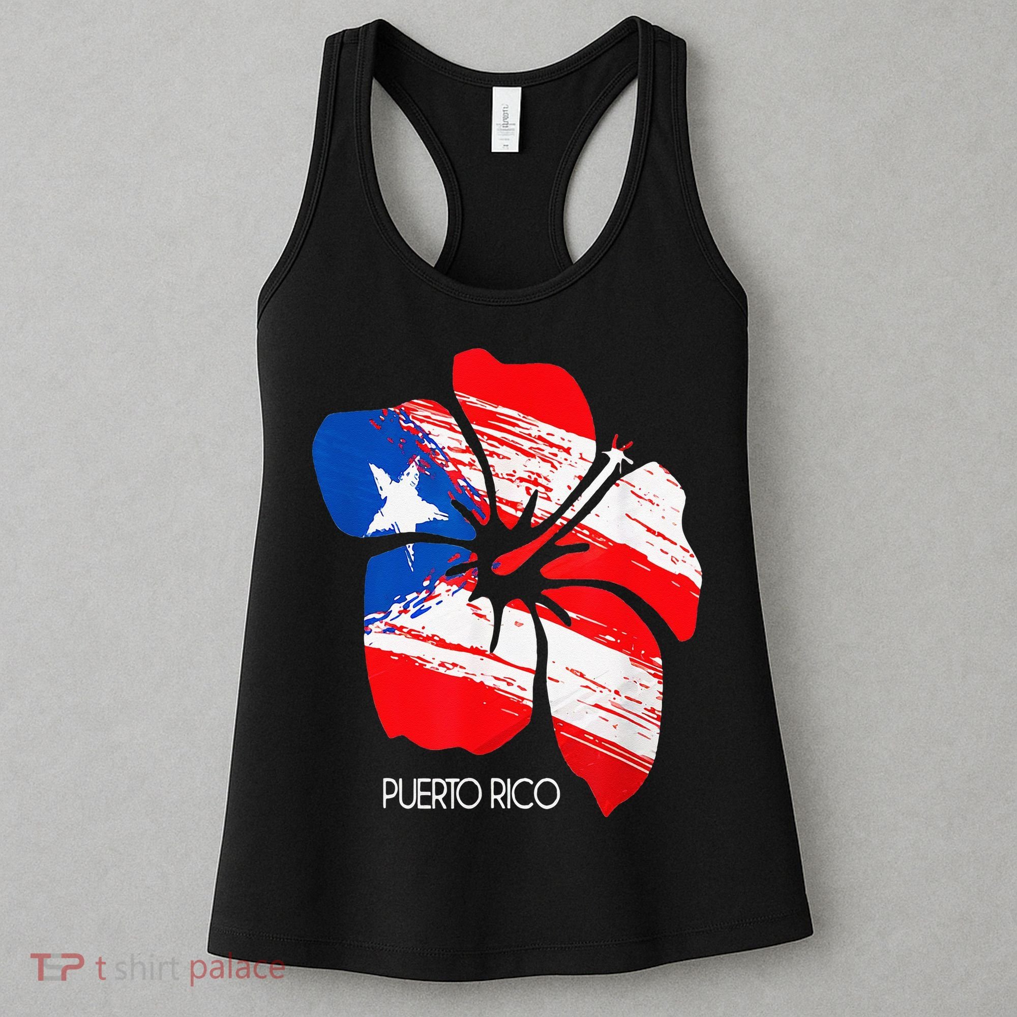 Puerto Rico Boricua Puerto Rican Flag Flower Pride Women Men Women's Tank Top