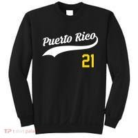 Puerto Rico Baseball 21 For Santurce Baseball Fans Sweatshirt thumb 0