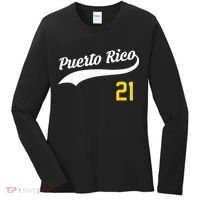 Puerto Rico Baseball 21 For Santurce Baseball Fans Women's Long Sleeve Shirt thumb 0