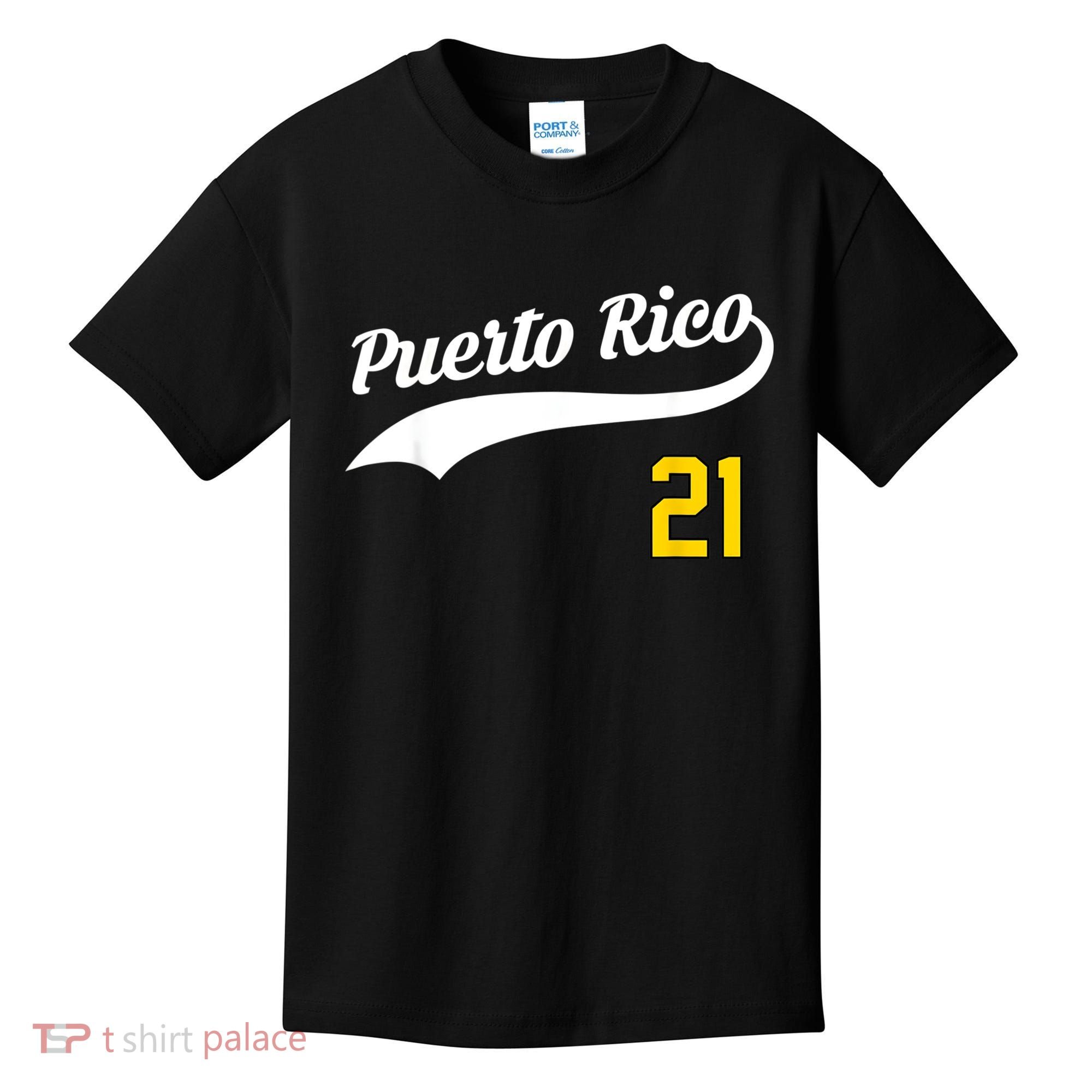 Puerto Rico Baseball 21 For Santurce Baseball Fans Kids T-Shirt