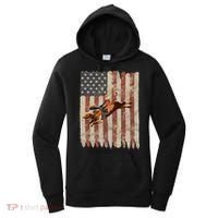 Patriotic Rodeo Bull Rider American Flag Western Cowboys Women's Hoodie thumb 0