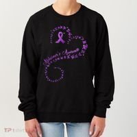Purple Ribbon Butterfly Heart Alzheimers Awareness Women's Sweatshirt thumb 0