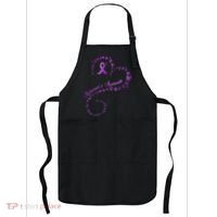 Purple Ribbon Butterfly Heart Alzheimers Awareness Apron thumb 0