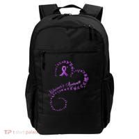 Purple Ribbon Butterfly Heart Alzheimers Awareness Backpack thumb 0