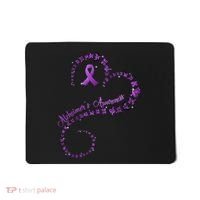 Purple Ribbon Butterfly Heart Alzheimers Awareness Mousepad thumb 0